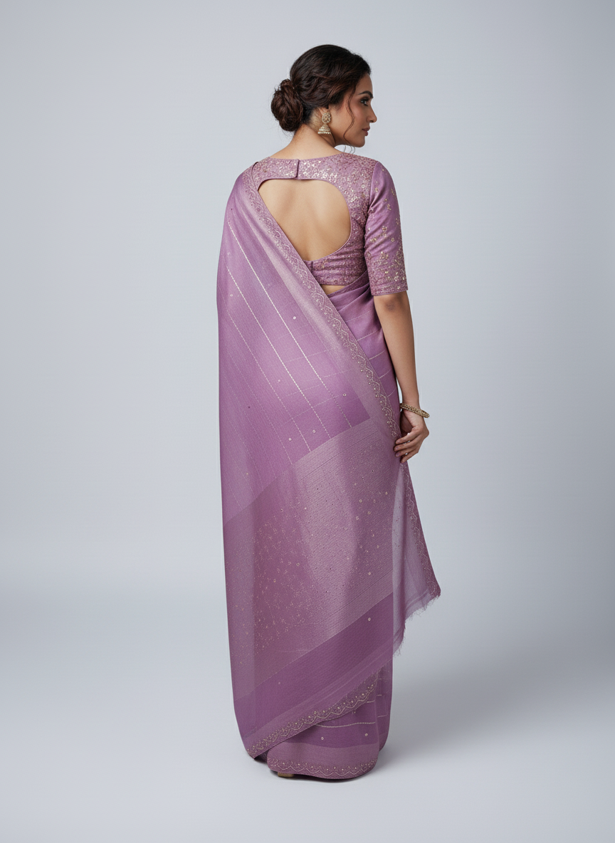 Swarovski Work Saree