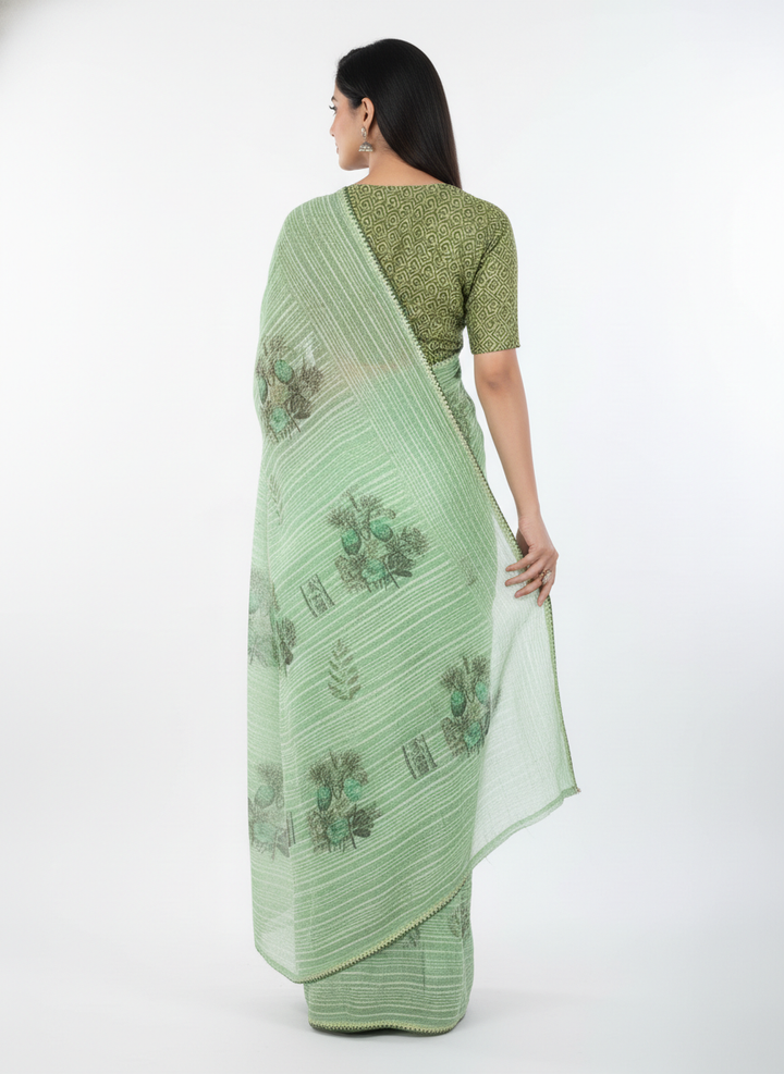 Sunset Jasmine Saree