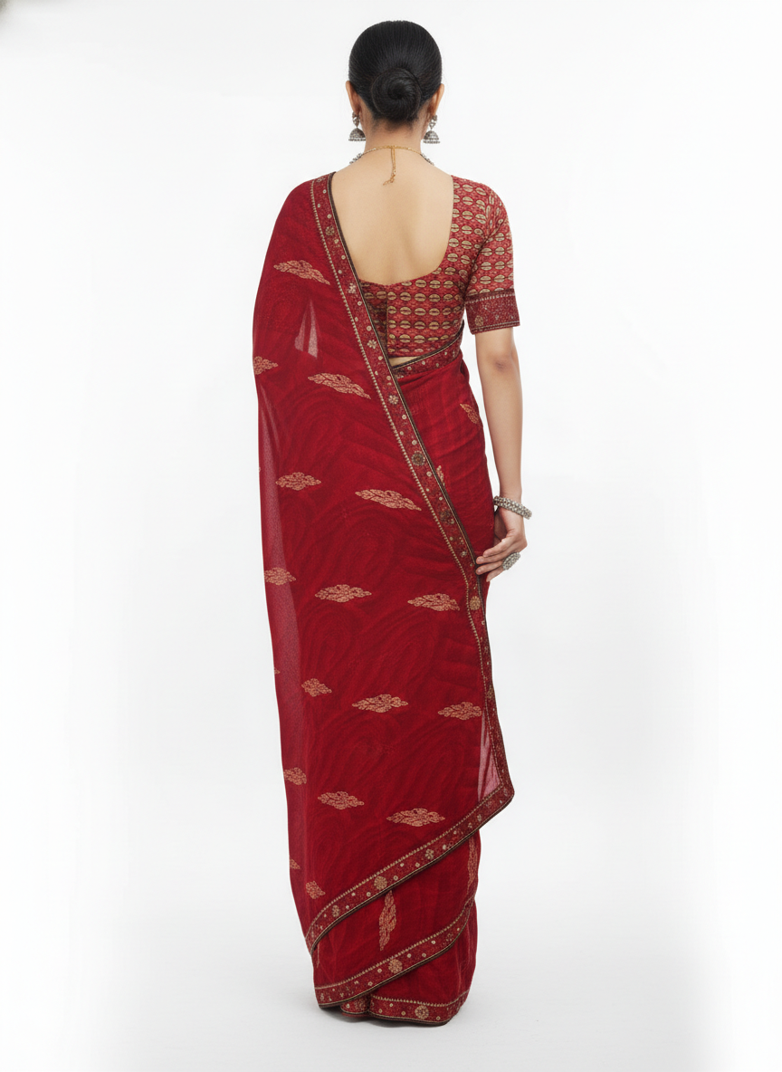 Peony Pop Saree