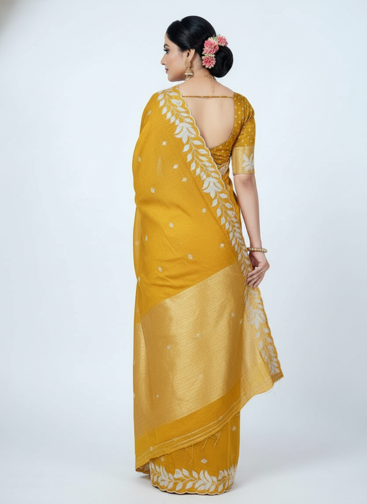 Silver Zari Stripes