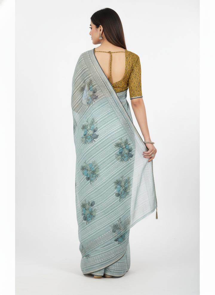Sunset Jasmine Saree