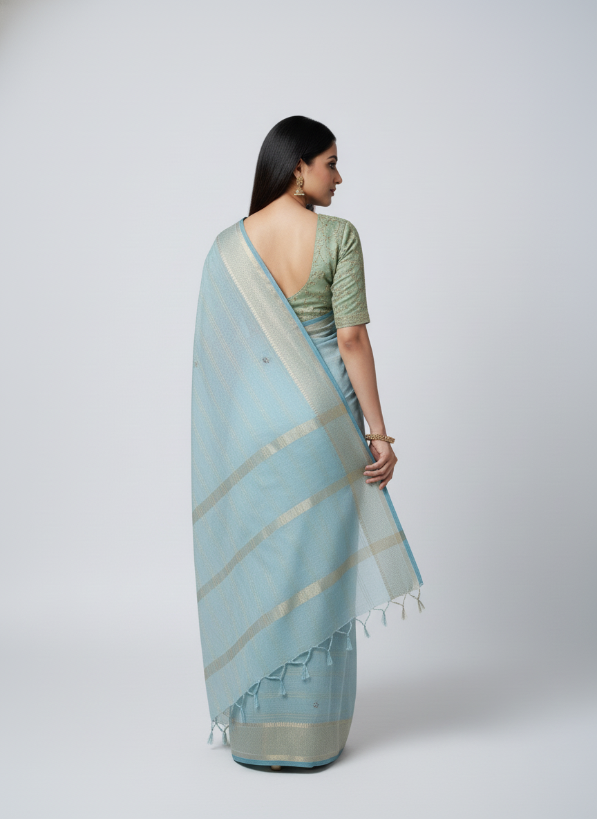 Checks Khatli Saree