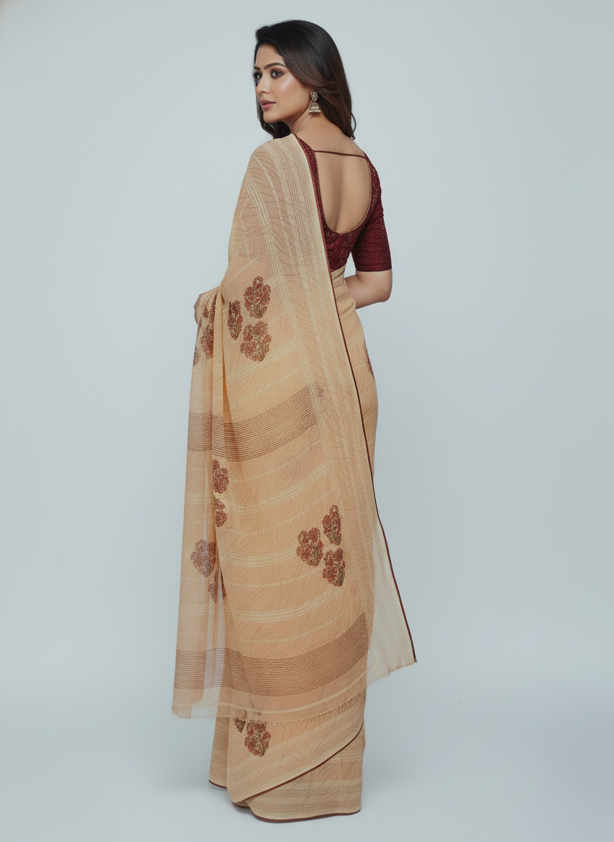 KALAM KARI PRINTED SAREE