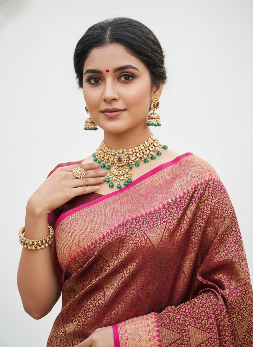 REKHA SWAROVSKI WORK SAREE