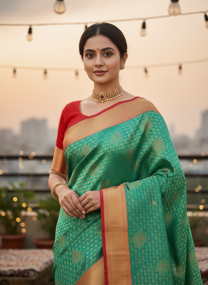 REKHA SWAROVSKI KATPADAR SAREE