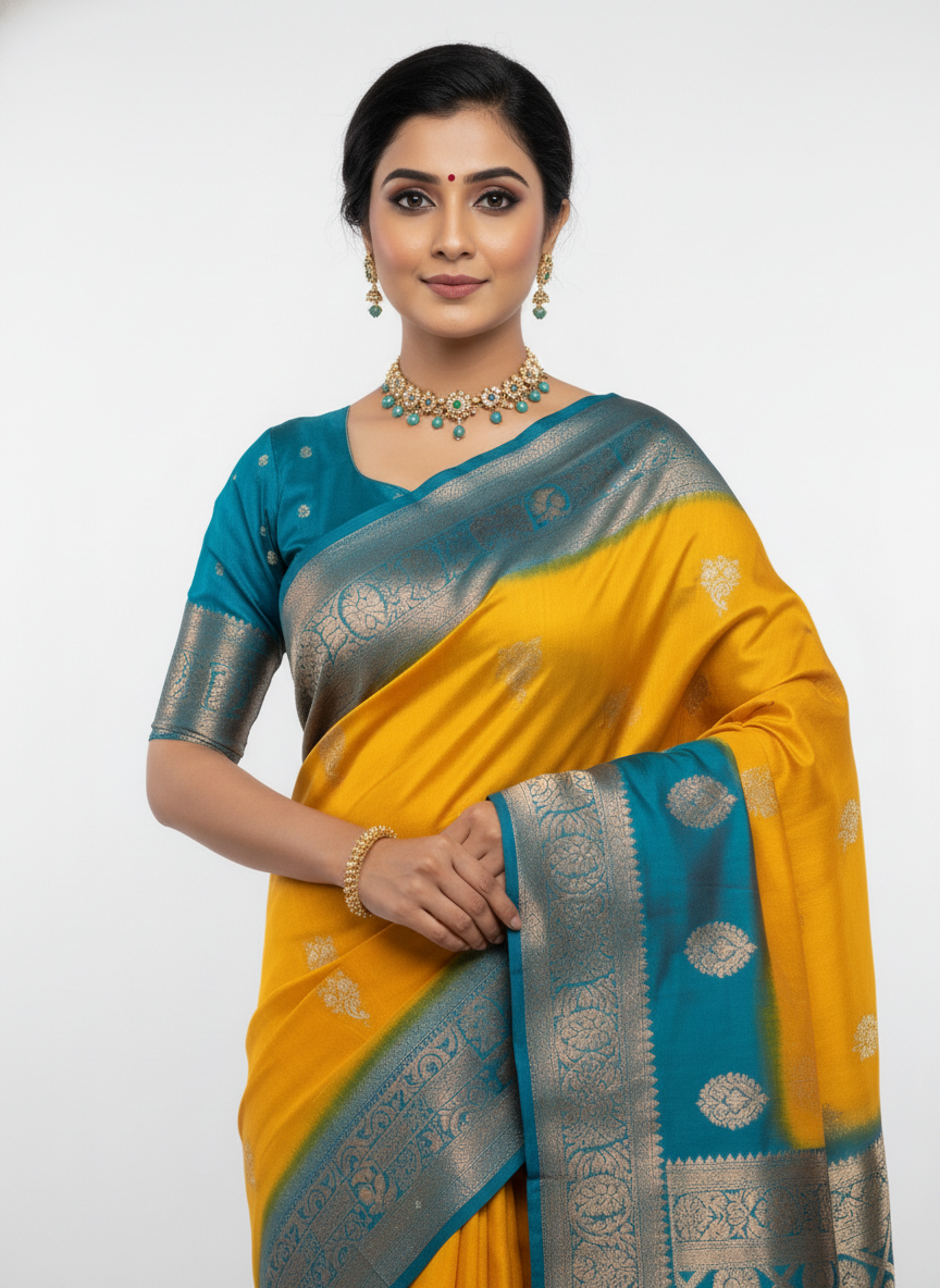 GANAGA SWAROVSKI KATPADAR SAREE