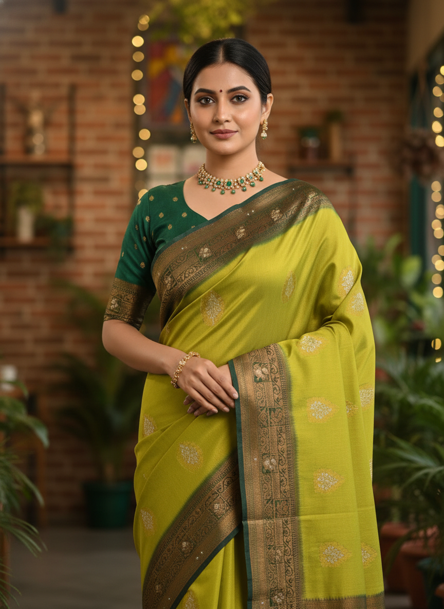 GANAGA SWAROVSKI WORK SAREE