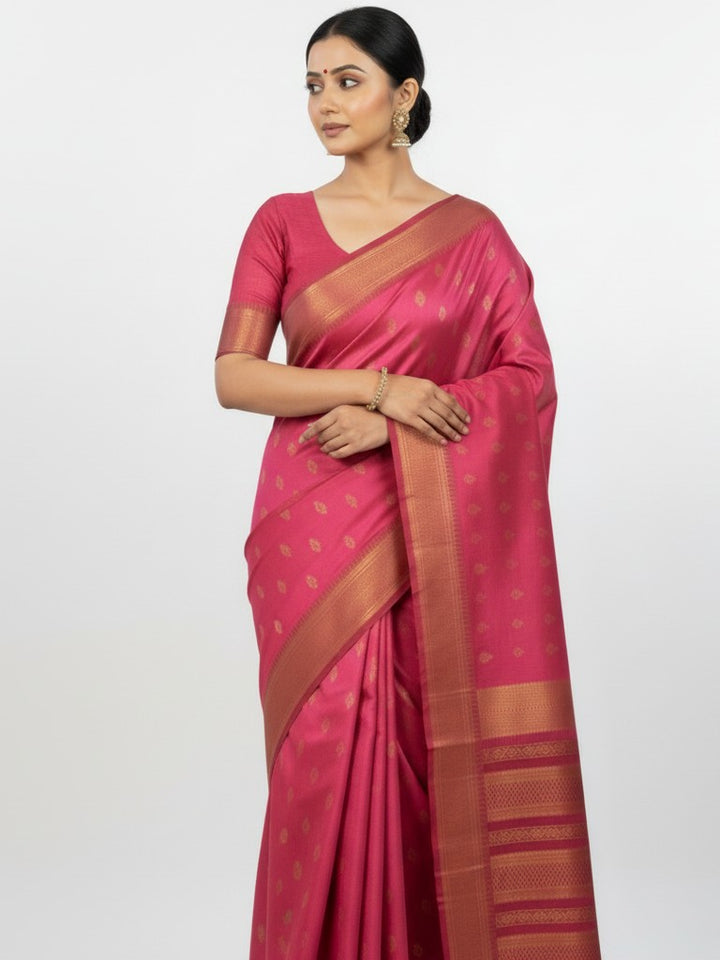 Acrylic Satil All Over Moving Colour Saree