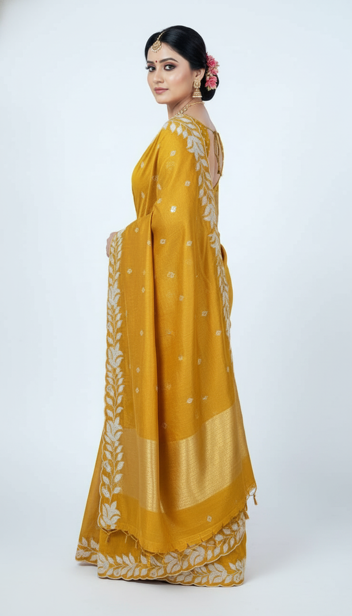 Silver Zari Stripes