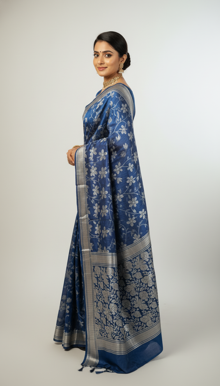Silver Zari Stripes
